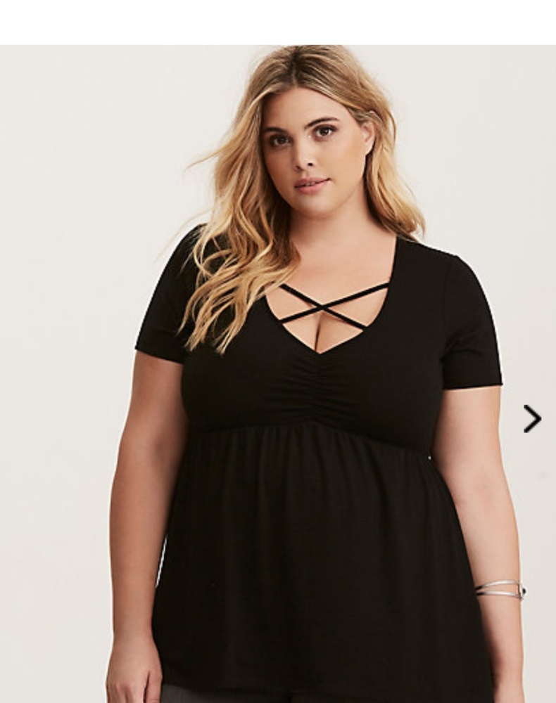 Torrid black baby doll top